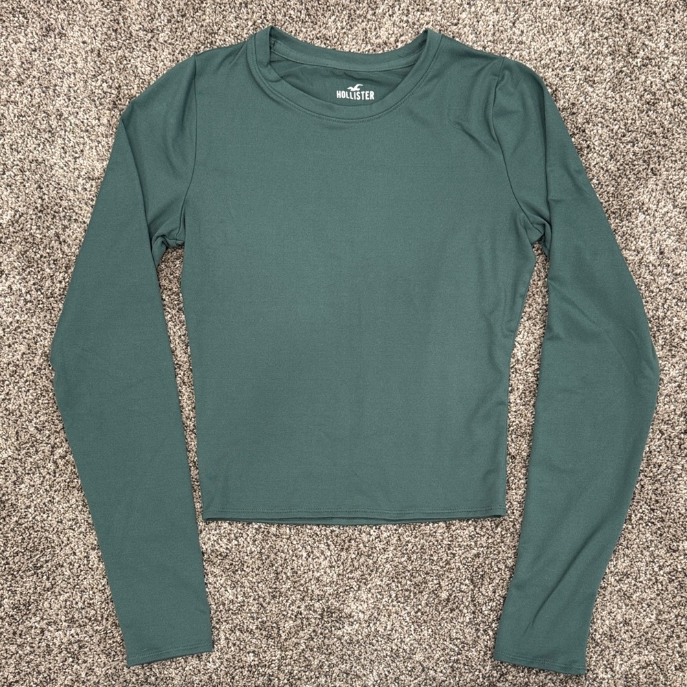 Hollister Teal Long Sleeve Top ~ Women's Size Small